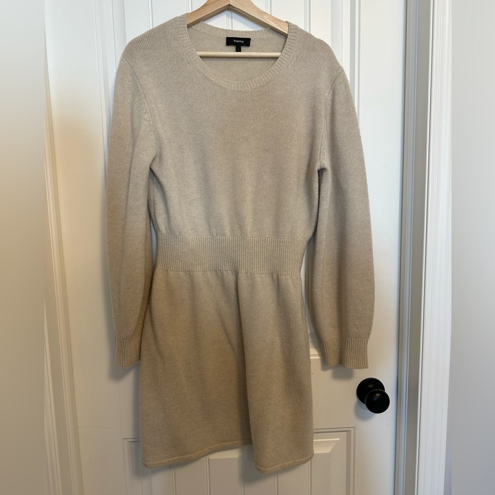 Theory Wool and Cashmere Sweater Dress